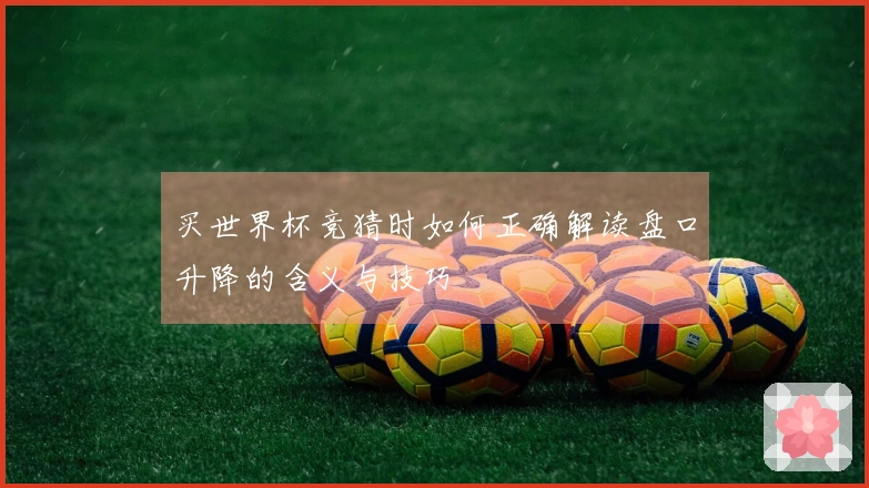 买世界杯竞猜时如何正确解读盘口升降的含义与技巧